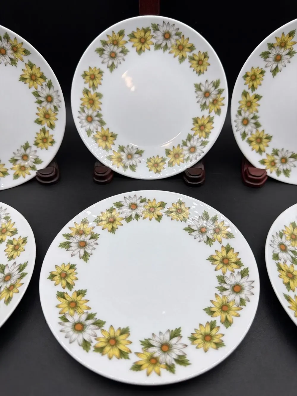 Noritake Cook’n Serve Marguerite 6730 Set of 6 Salad Dessert Plates Daisy Japan